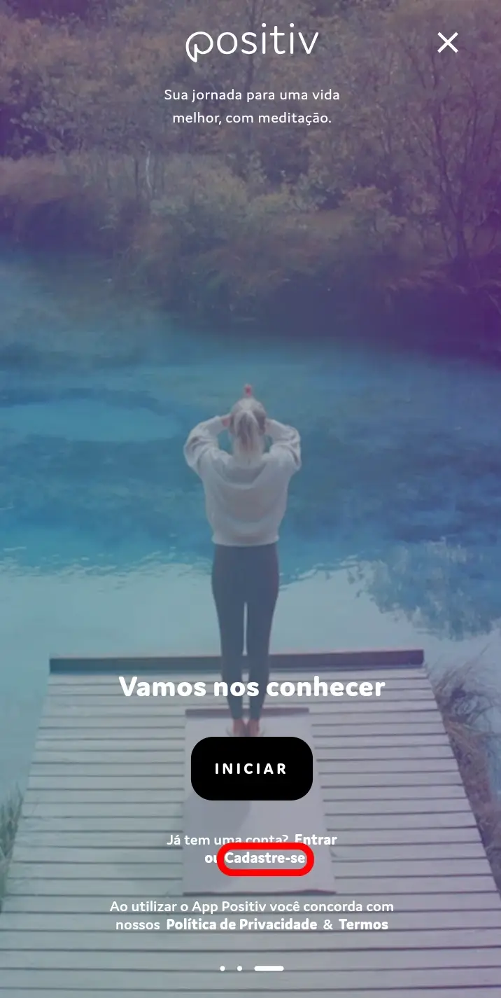 Passo a passo do Caminho A — Cadastre-se na abertura - passo 1