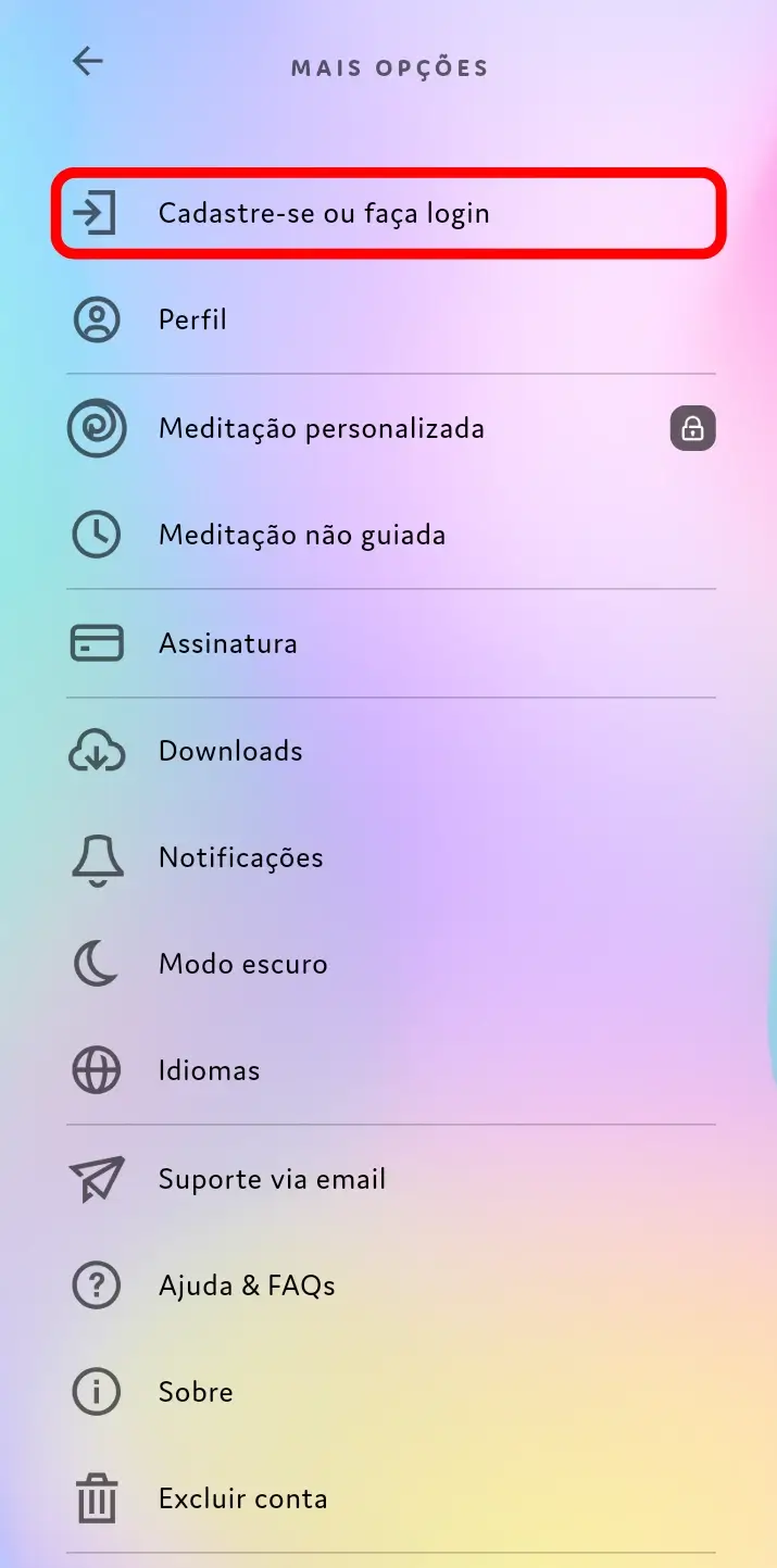 Passo a passo do Caminho B — Entrar anonimamente e depois cadastrar (parte 2) - passo 2